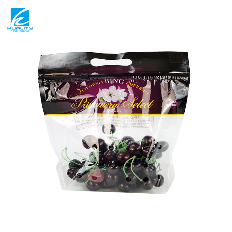 Resealable fruit and vegetable packaging bags