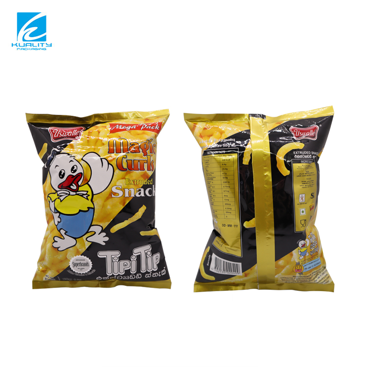 Customized Potato Chip Packaging , Heal Seal Laminated Aluminum Bag