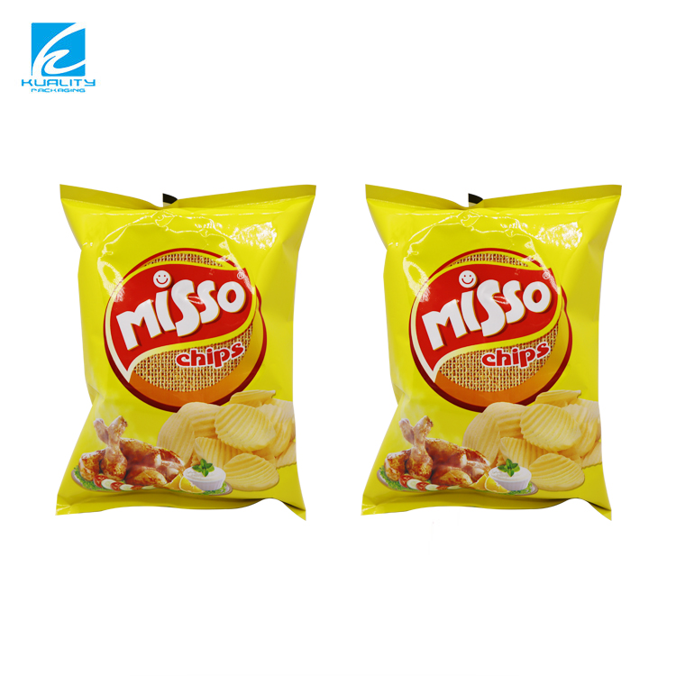 Customized Potato Chip Packaging , Heal Seal Laminated Aluminum Bag