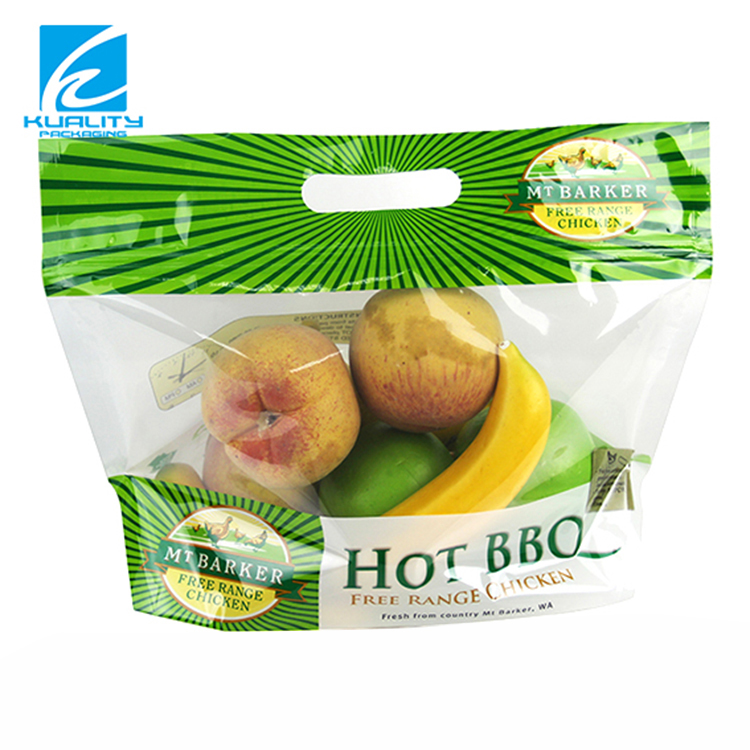 Resealable fruit and vegetable packaging bags
