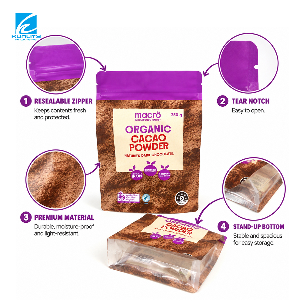 Custom Cocoa Powder Pouches