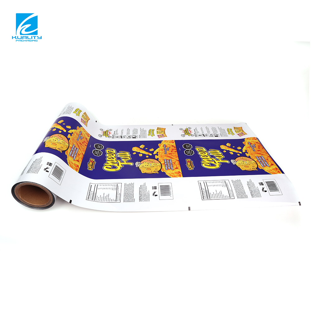 Custom Potato Chips Packaging Film Double Side Printing Aluminum Laminated Heat Seal Roll Film