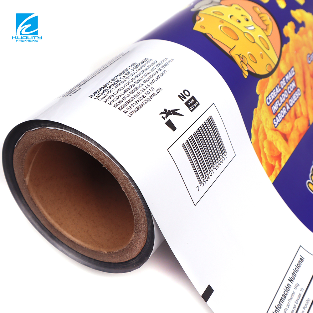 Custom Potato Chips Packaging Film Double Side Printing Aluminum Laminated Heat Seal Roll Film