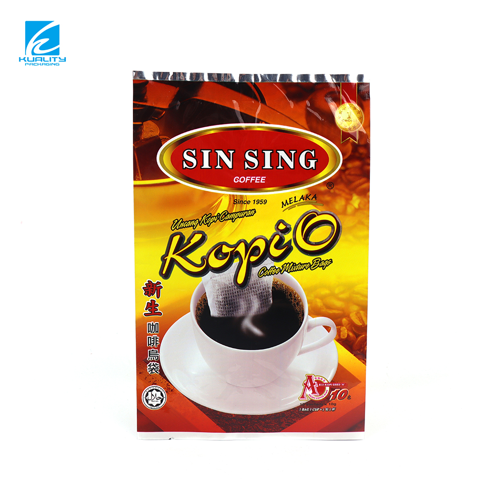 High Barrier Custom Coffee Bag | Laminated Plastic Back Seal Pouch for Freshness