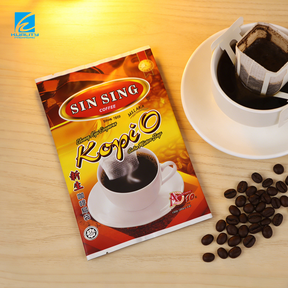 High Barrier Custom Coffee Bag | Laminated Plastic Back Seal Pouch for Freshness