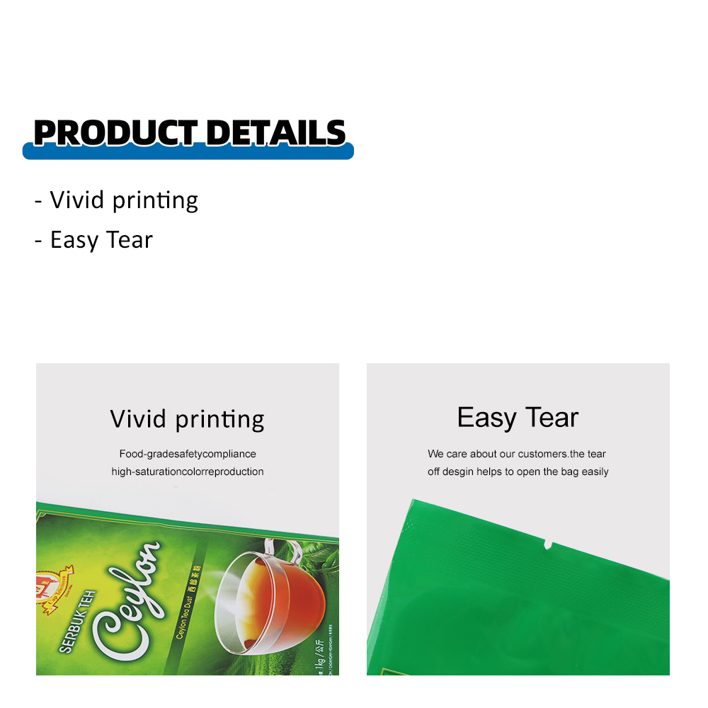 Custom Ceylon Tea Packaging Bags