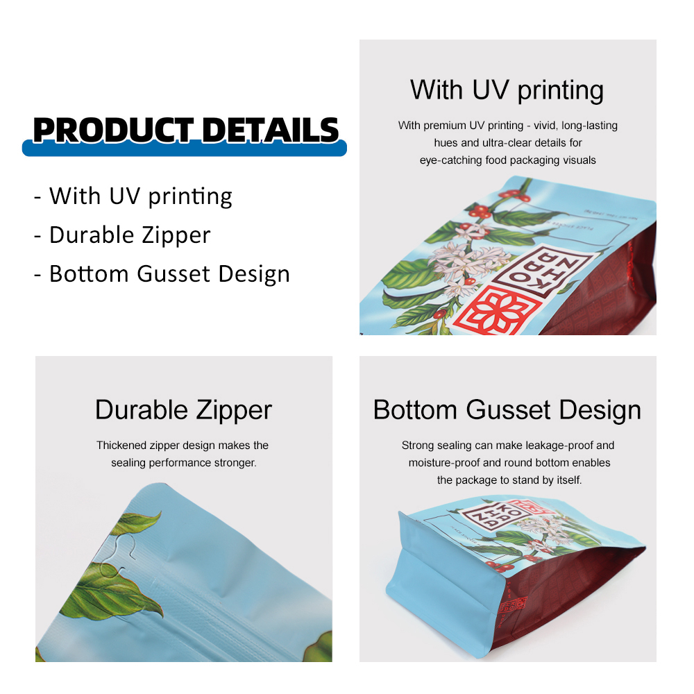 Custom Flat Bottom Coffee Bags