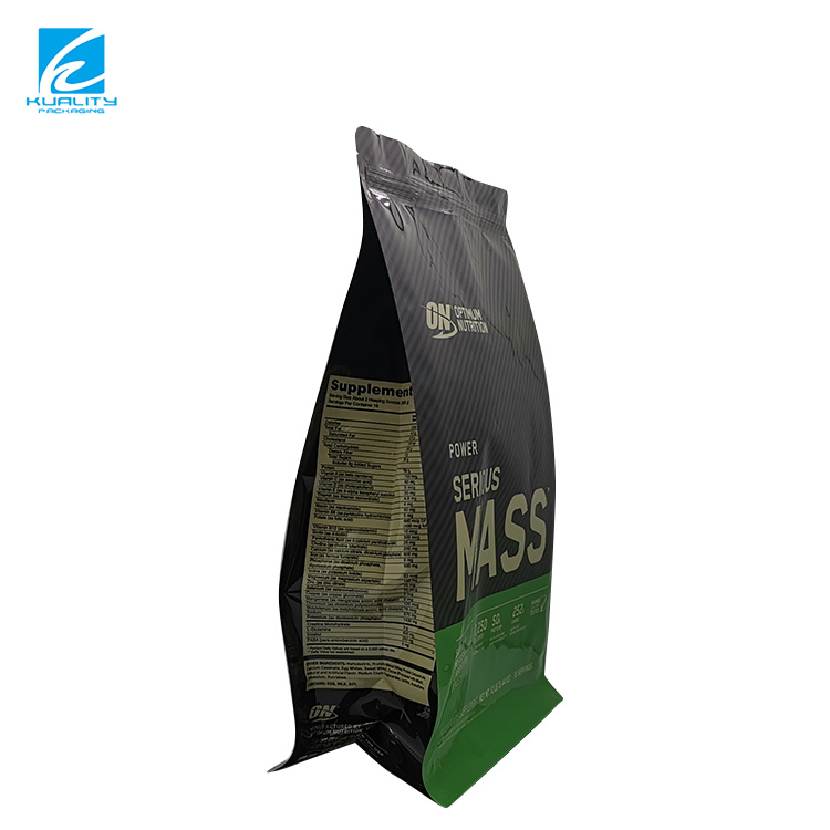 High barrier laminated pouch for protein powder and nutritional supplements