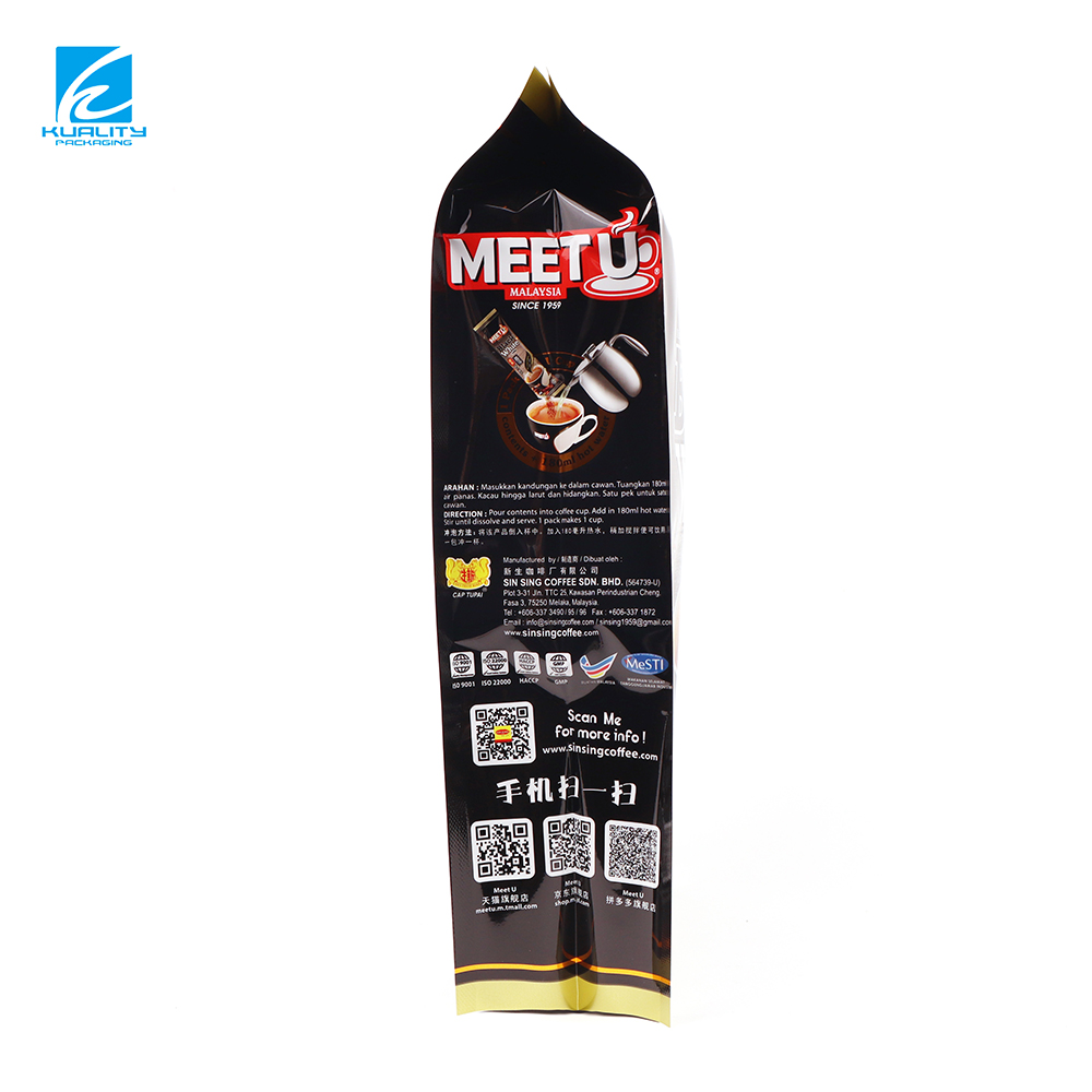 Wholesale Custom Instant Coffee Bag | 4 Side Seal PET AL Pouch Manufacturer