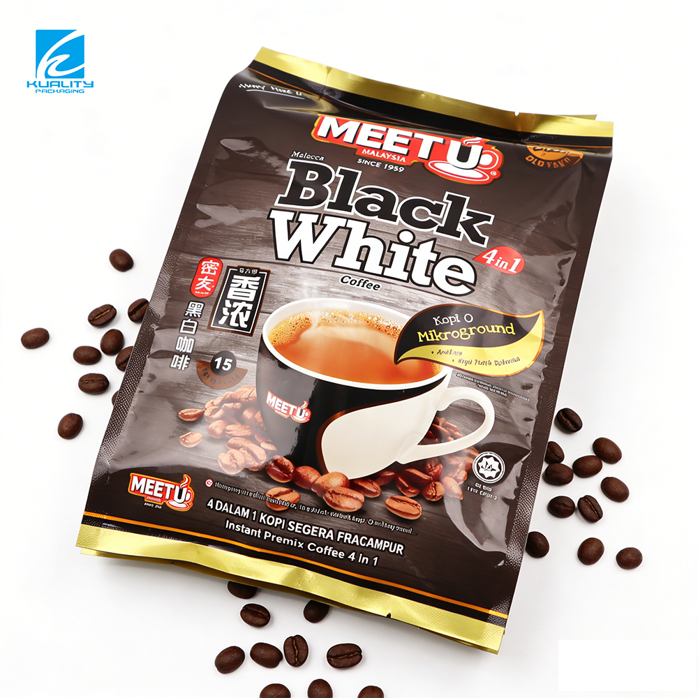 Wholesale Custom Instant Coffee Bag | 4 Side Seal PET AL Pouch Manufacturer
