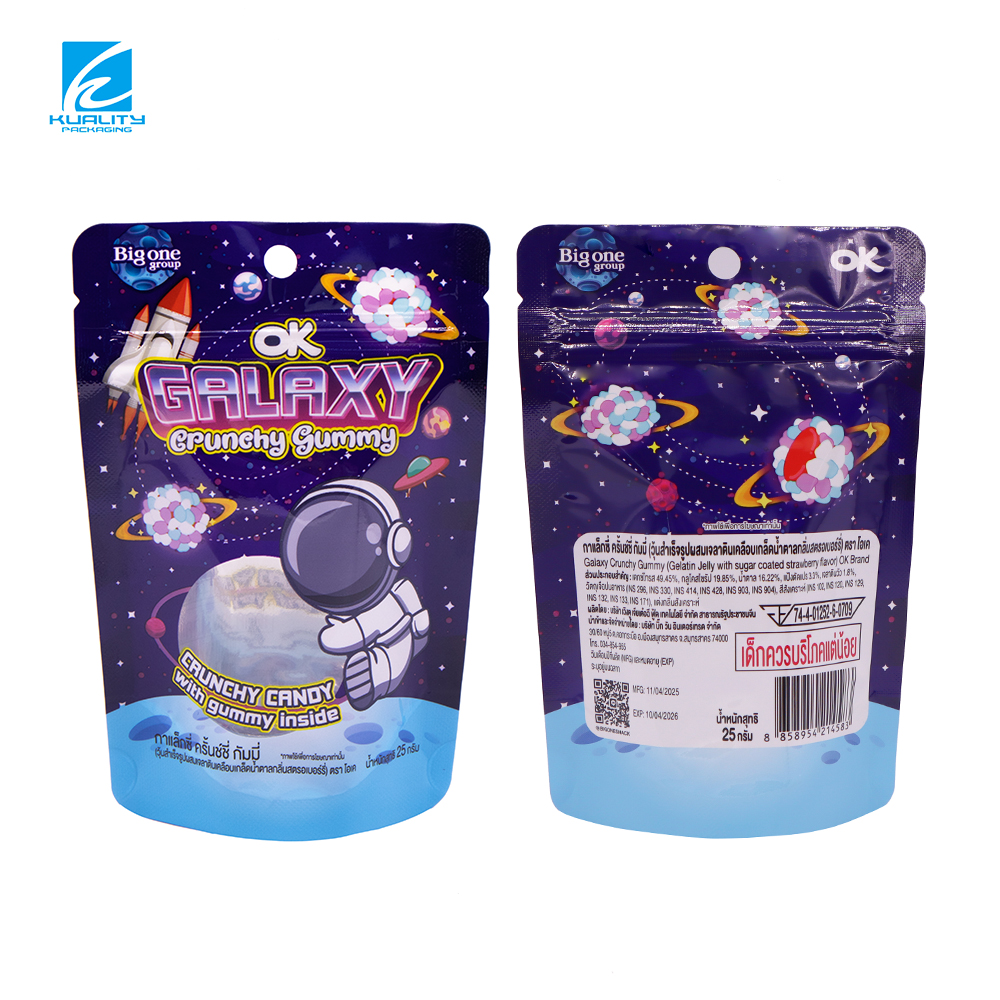 Candy Packaging Ziplock Pouch for Export – Recyclable Stand-Up Food Packaging, Factory Manufacturer