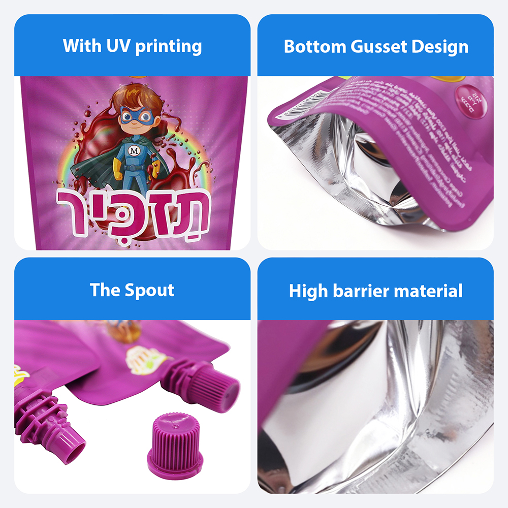 Custom printed Juice pouch with spout