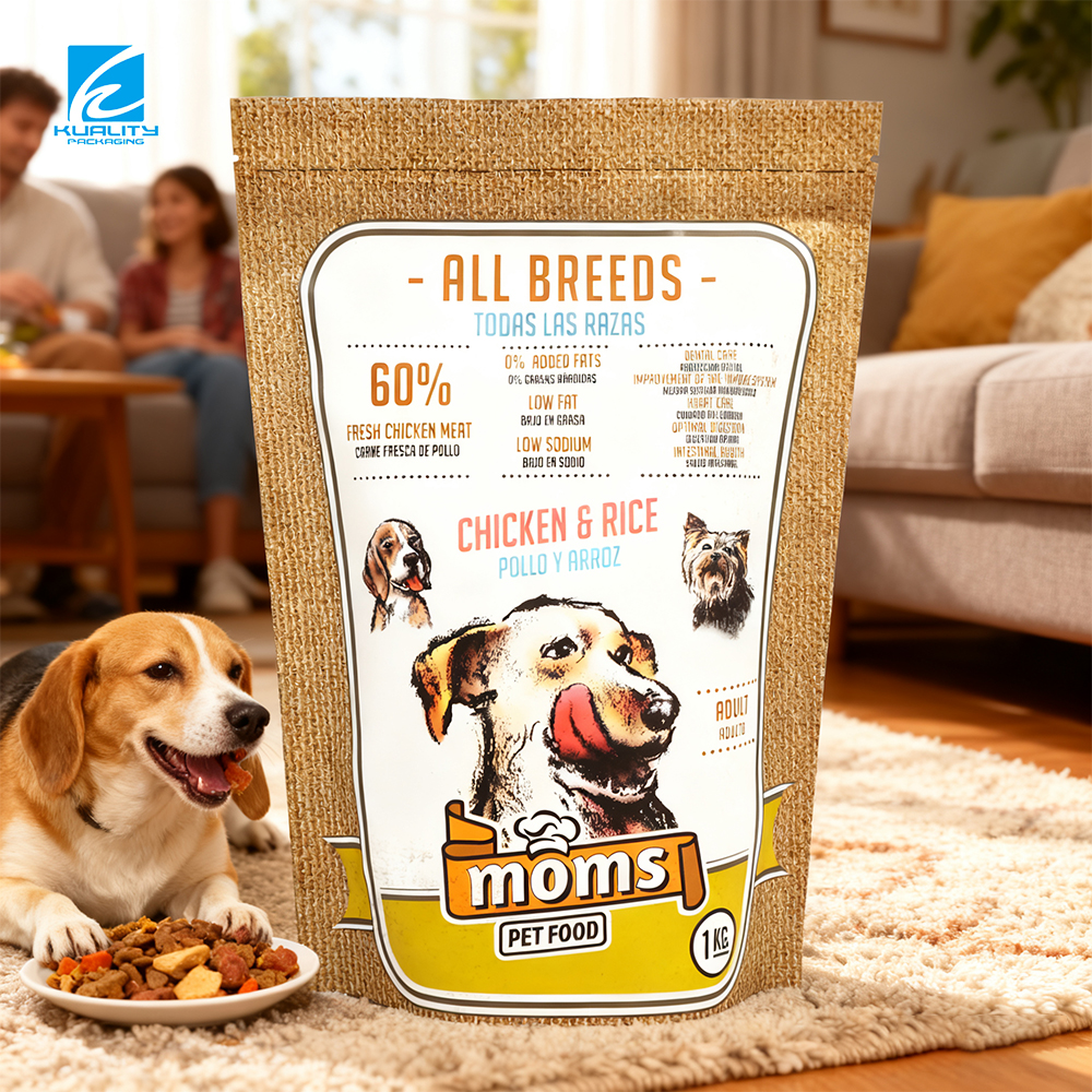 Wholesale Dog Ration Bag Self Sealing Pet Food Packaging Bag